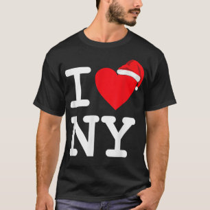 Ich höre Liebe NY New York City NYC Weihnachtsmann T-Shirt