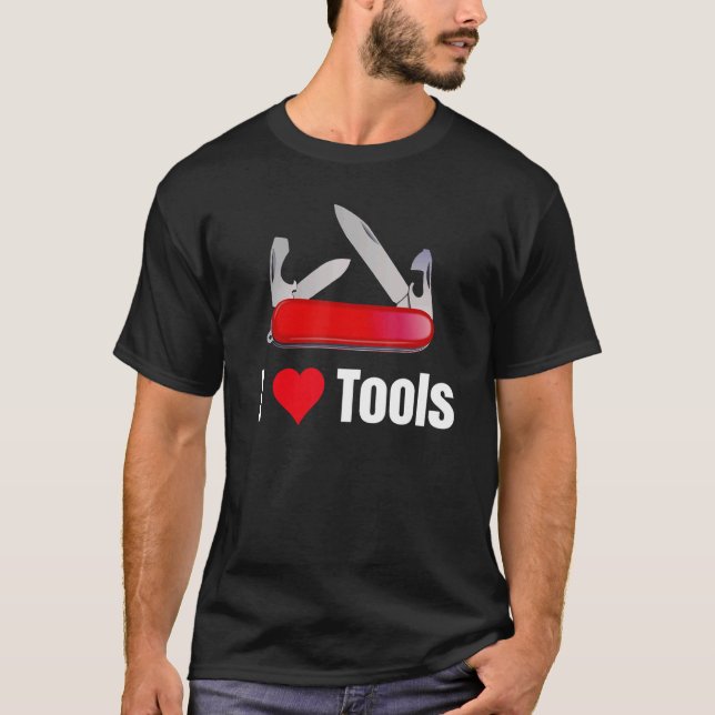 Ich höre Liebe Tools Mutli Tool Pocket Knife T-Shirt (Vorderseite)