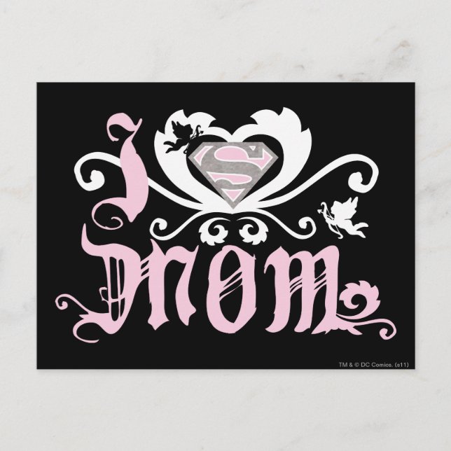 Ich höre Mama rosa Postkarte (Vorderseite)