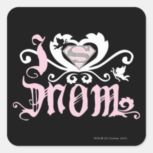 Ich höre Mama rosa Quadratischer Aufkleber