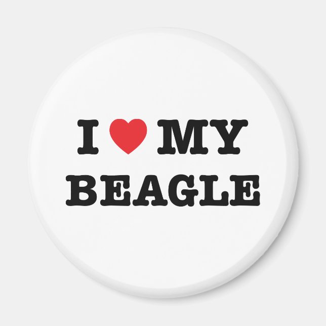Ich höre mein Beagle Magnet (Vorne)