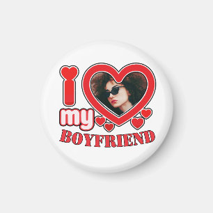 Ich höre mein Boyfriend Custom Foto Magnet