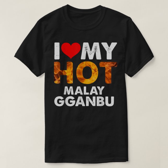 Ich höre mein heißes Malay Gganbu für Beste Freund T-Shirt (Design vorne)