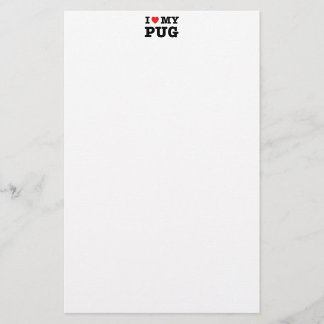 Ich höre mein Mops Stationery Briefpapier (Vorderseite)