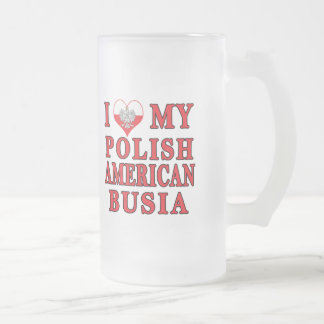 Ich höre mein polnisch-amerikanisches Busia Mattglas Bierglas