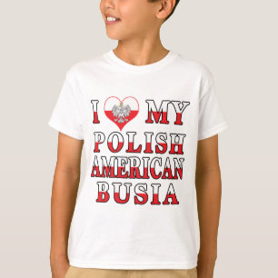 Ich höre mein polnisch-amerikanisches Busia T-Shirt