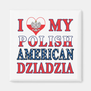 Ich höre mein Polnisch Amerikanisches Ziadzia Magnet
