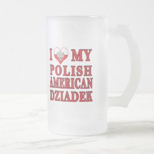 Ich höre mein Polnisch Amerikanisches Zidek Mattglas Bierglas