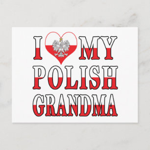 Ich höre mein polnisches Oma Postkarte