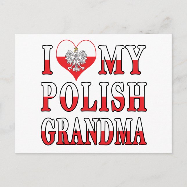 Ich höre mein polnisches Oma Postkarte (Vorderseite)