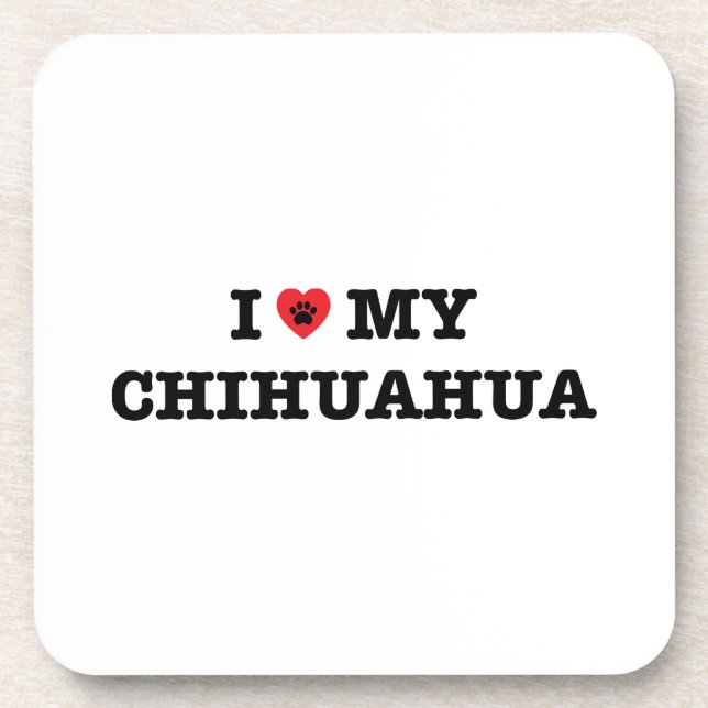 Ich höre meine Chihuahua Getränkeuntersetzer (Vorderseite)