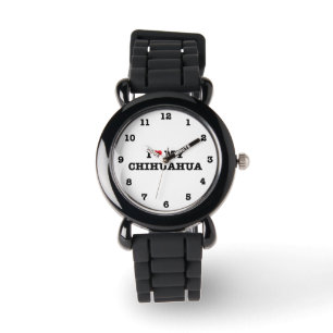 Ich höre meine Chihuahua-Nummer-Armbanduhr Armbanduhr