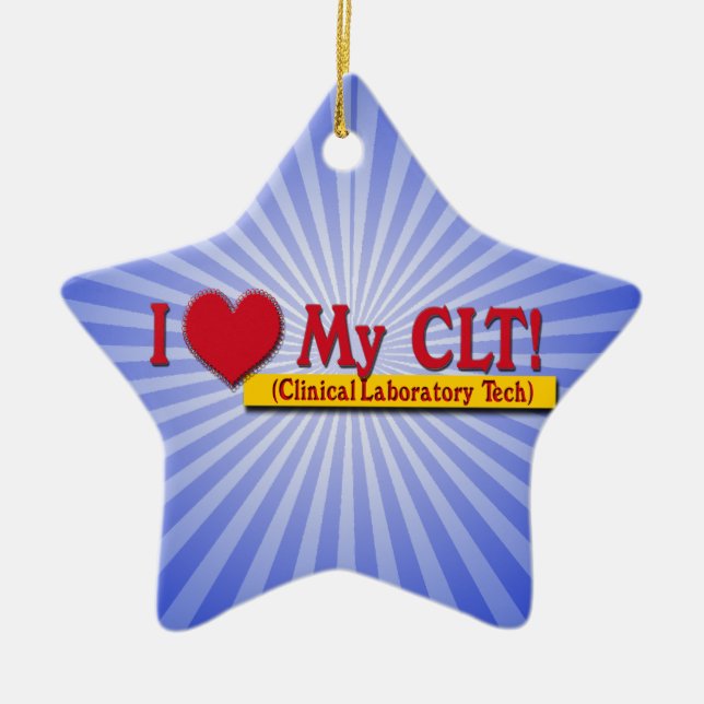 Ich höre meine CLINICAL LABORY TECH Keramikornament (Vorne)