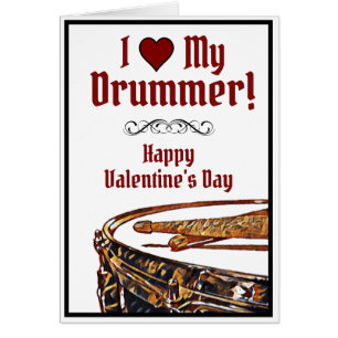 ICH HÖRE MEINE DRUMMER Valentine Card Snare Drum S