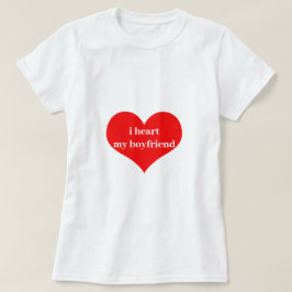 Ich höre meine Freundin Liebe Romantisches Rotes H T-Shirt
