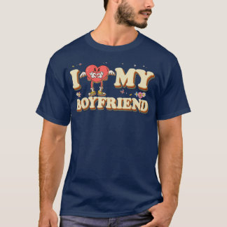 Ich höre meine Freundin Liebe Valentine Groovy Cou T-Shirt