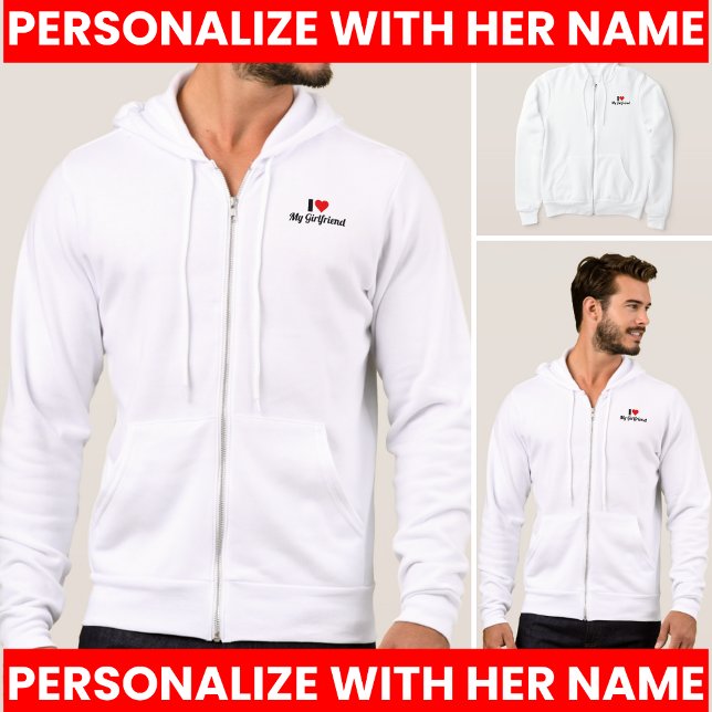 Ich höre meine GF I Liebe Meine Freundin Hoodie (I Heart My GF I Love My Girlfriend T-Shirt hoodie)