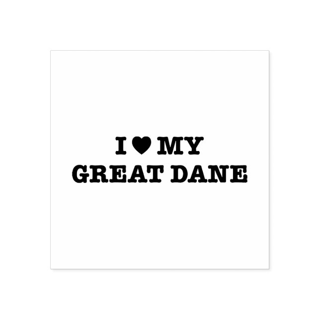 Ich höre meine große Dane Wood Briefmarke Gummistempel (Prägung)