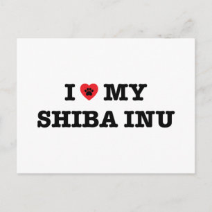 Ich höre meine Shiba Inu Postkarte
