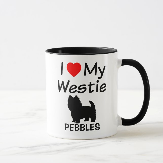 Ich höre meine Westie Hund-Tasse Tasse (Rechts)