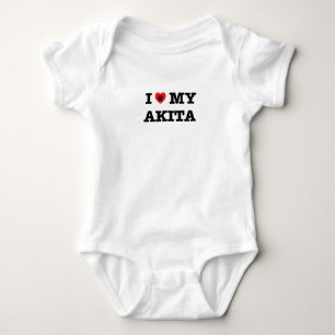 Ich höre meinen Akita Baby Bodysuit Strampler
