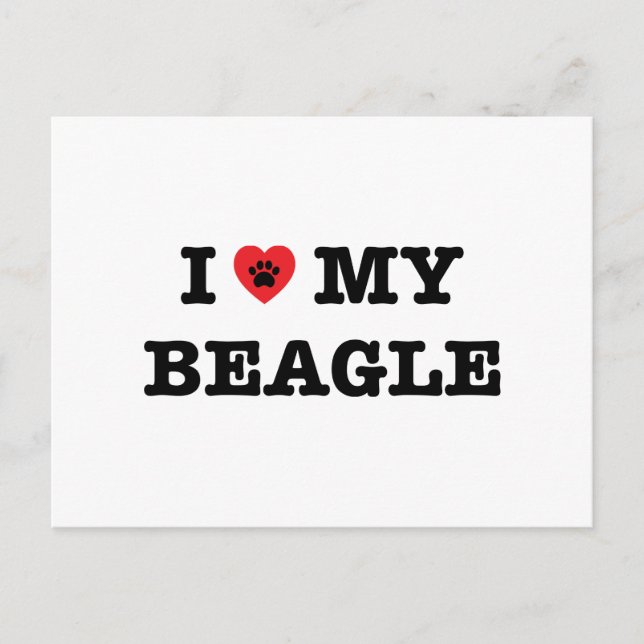 Ich höre meinen Beagle Postkarte (Vorderseite)
