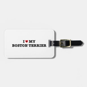 Ich höre meinen Boston Terrier Gepäcktag Gepäckanhänger