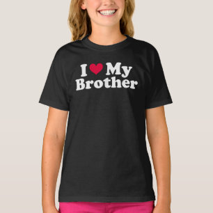 Ich höre meinen Bruder Funny Red Heart Brother T-Shirt