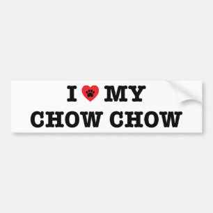 Ich höre meinen Chow Chow Chow Autoaufkleber