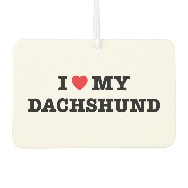 Ich höre meinen Dackel-Freshener Autolufterfrischer (Vorderseite)