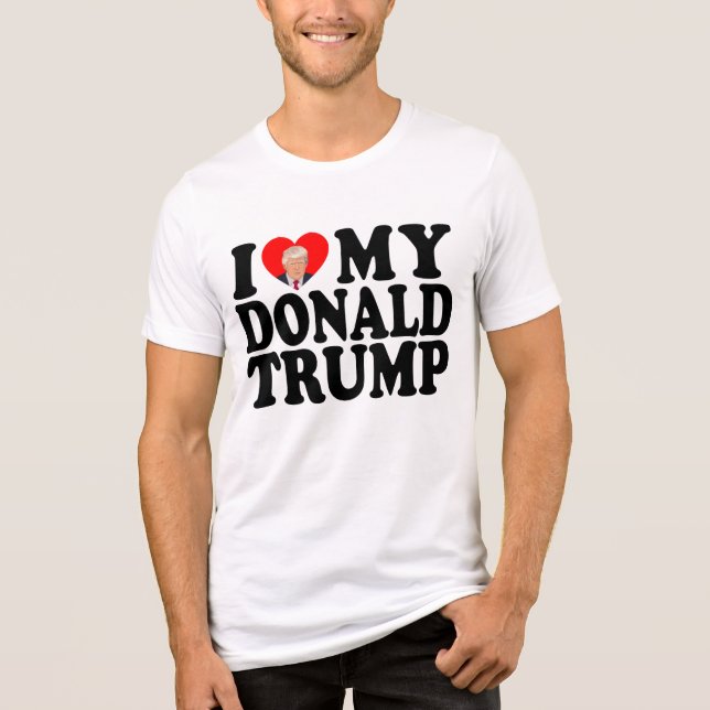 Ich höre meinen Donald Trump 47. Präsident Tri-Blend Shirt (Vorderseite)