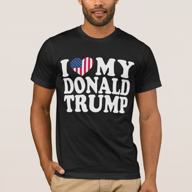 Ich höre meinen Donald Trump für Präsident 2024 T-Shirt (Vorderseite)
