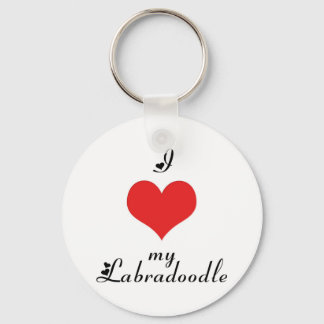 Ich höre meinen Labradoodle-Schlüsselanhänger Schlüsselanhänger