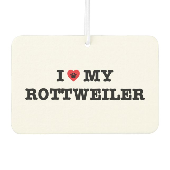 Ich höre meinen Rottweiler Car Air Freshener Autolufterfrischer (Vorderseite)