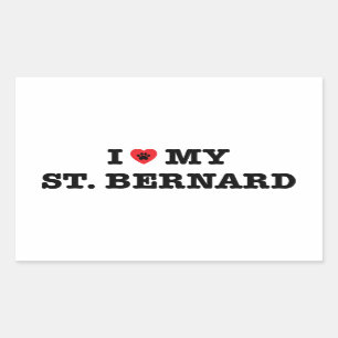 Ich höre meinen St. Bernard Rechteckiger Aufkleber