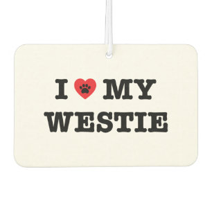Ich höre meinen Westie Car Air Freshener Autolufterfrischer