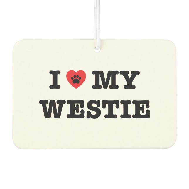 Ich höre meinen Westie Car Air Freshener Autolufterfrischer