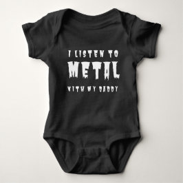 Ich höre Metall mit meinem Papa Funny Baby Strampler