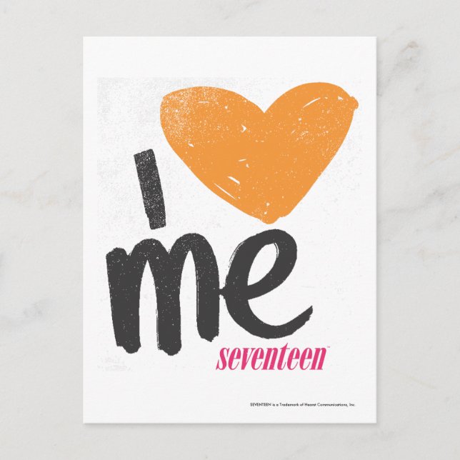 Ich höre mich Orange Postkarte (Vorderseite)