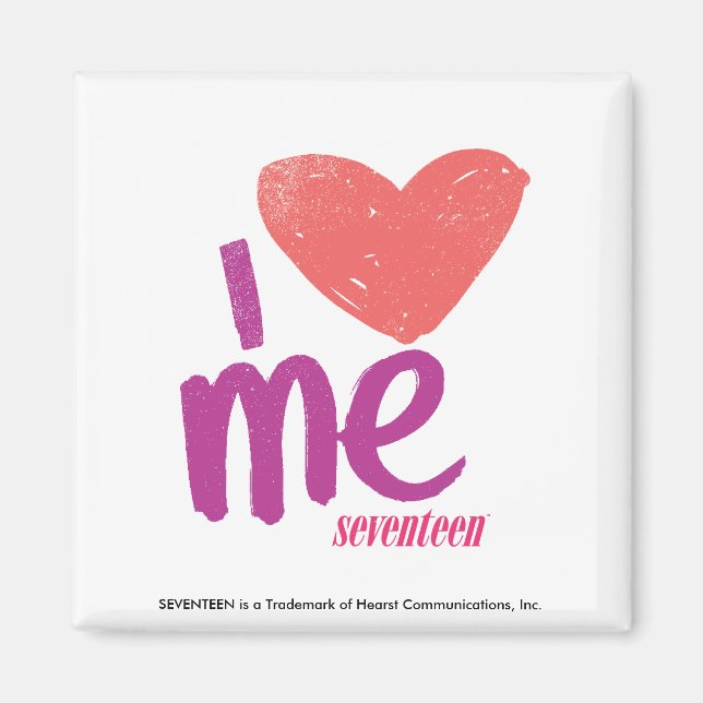 Ich höre mich rosa/Lila Magnet (Vorne)