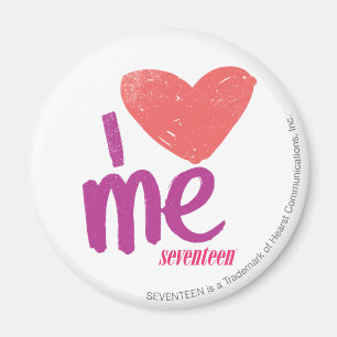 Ich höre mich rosa/Lila Magnet