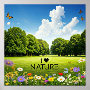 Ich höre Natur Poster