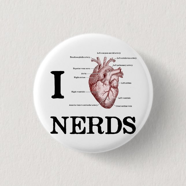Ich höre Nerds Button (Vorderseite)