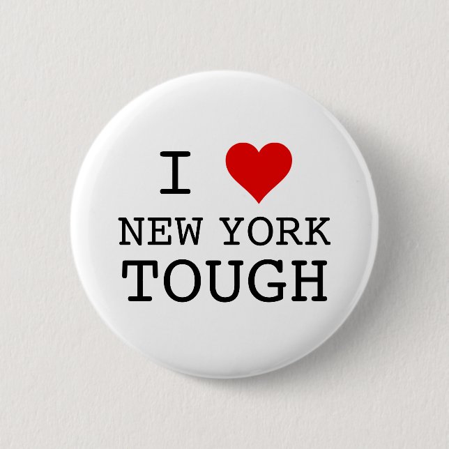 Ich höre New York Tough Button (Vorderseite)