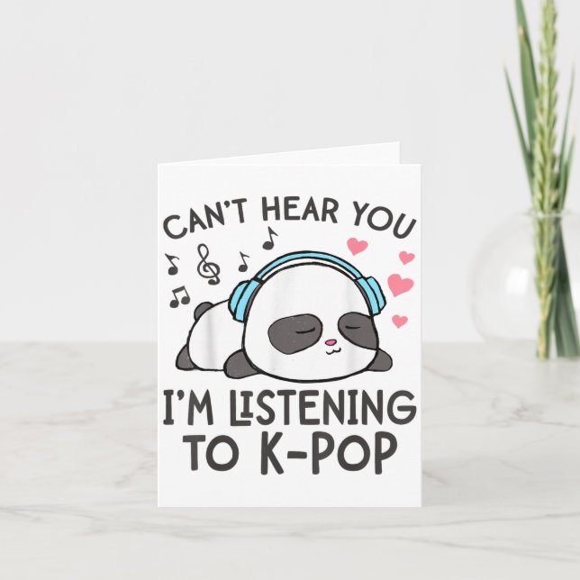 Ich höre nicht, dass ich K-p Kawaii-Frauen höre Karte (Vorderseite)
