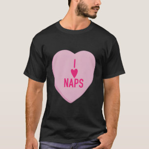 Ich höre Nickerchen Valentinstag Gesprächsherzen T-Shirt