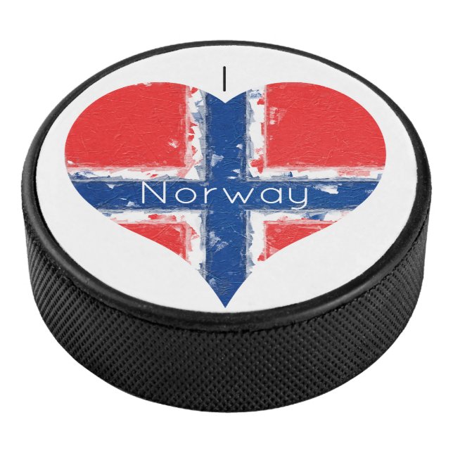 Ich höre Norwegische Flagge Eishockey Puck (3/4)