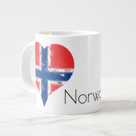 Ich höre Norwegische Flagge Jumbo-Tasse
