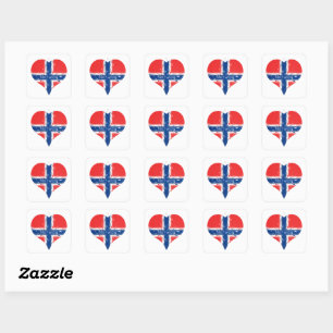 Ich höre Norwegische Flagge Quadratischer Aufkleber