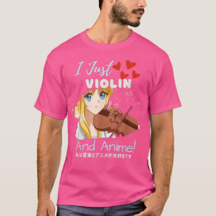 Ich höre nur Musik und Anime Niedliche Musiknoten T-Shirt